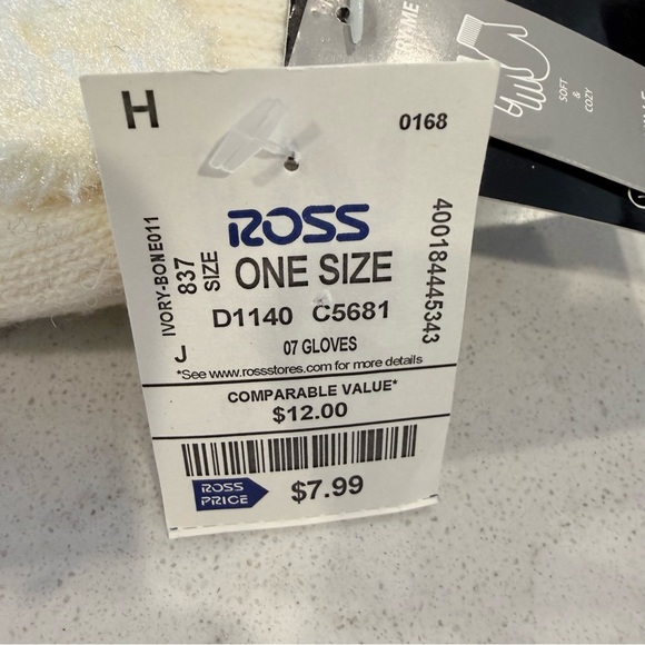 NWT-Winter Bundle Textured Ivory Gloves, Red Gloves, Pink/Purple Knit Headband - Picture 8 of 13